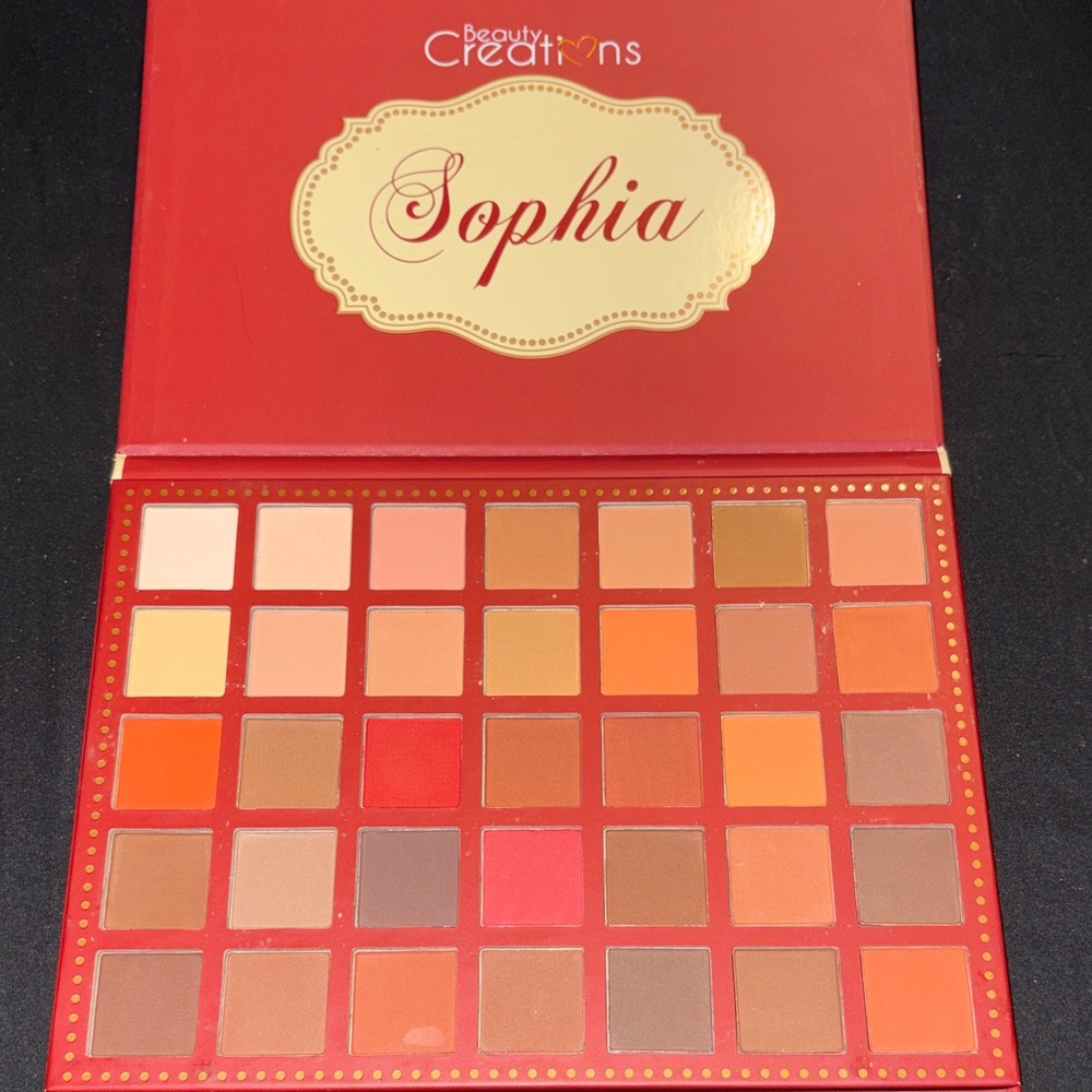 Beauty Creations Sophia Palette - Bold Red and Orange Hues